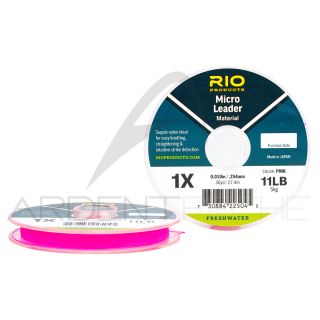 Fils nylon RIO Micro Leader rose (27m)