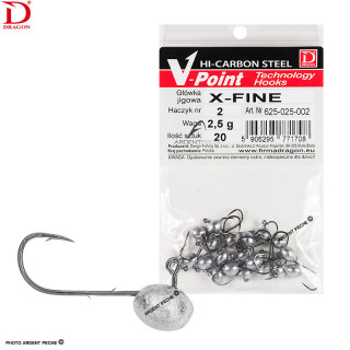 Jig head DRAGON V-Point X Fine x20