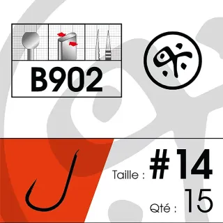 Hameçon simple NATIVE B902 sans ardillon