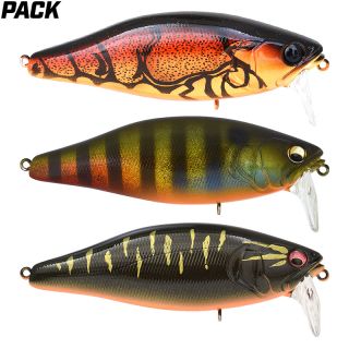 Pack de 3 leurres MEGABASS I Jack spécial eaux acide