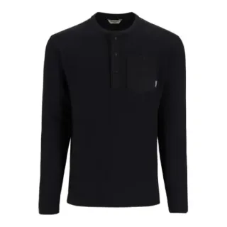 Tee shirt SIMMS Highline Henley Black - Ardent flyfishing
