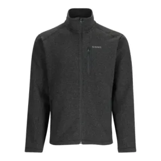 SIMMS Rivershed Full Zip Black Heather Sweatshirt - Ardent flyfishing