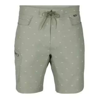 Short SIMMS Seamount Board Shorts Fishtail Pale Pine - Ardent flyfishing
