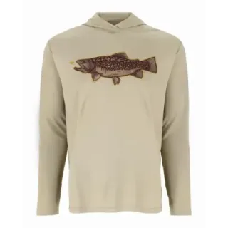 T-shirt con cappuccio SIMMS Tech Hoody Artist Series Bimini Stone Trout Fly - Ardent flyfishing