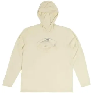 Hooded tee shirt SIMMS Tech Hoody Artist Series Tallow Salt Catch - Ardent flyfishing