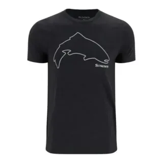 T-shirt SIMMS Trout Outline Dark Gunmetal Heather - Ardent flyfishing