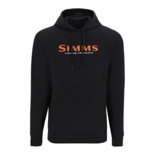 Sweatshirt SIMMS Logo Hoody Black - Ardent flyfishing