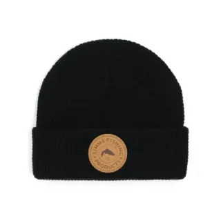 SIMMS Everyday Waffle Knit Beanie Black Hat