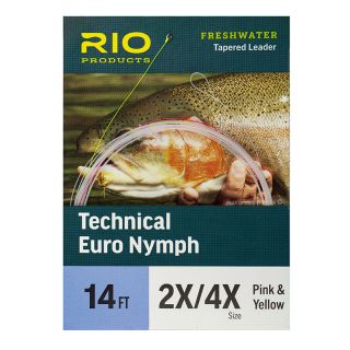 Leader RIO Technical Euro Nymph 14' (4.30m) Chartreuse butt pink/yellow tip
