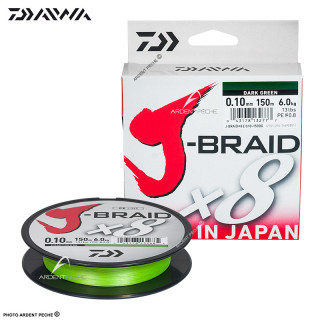 DAIWA J Braid X8 Chartreuse Braid 150m